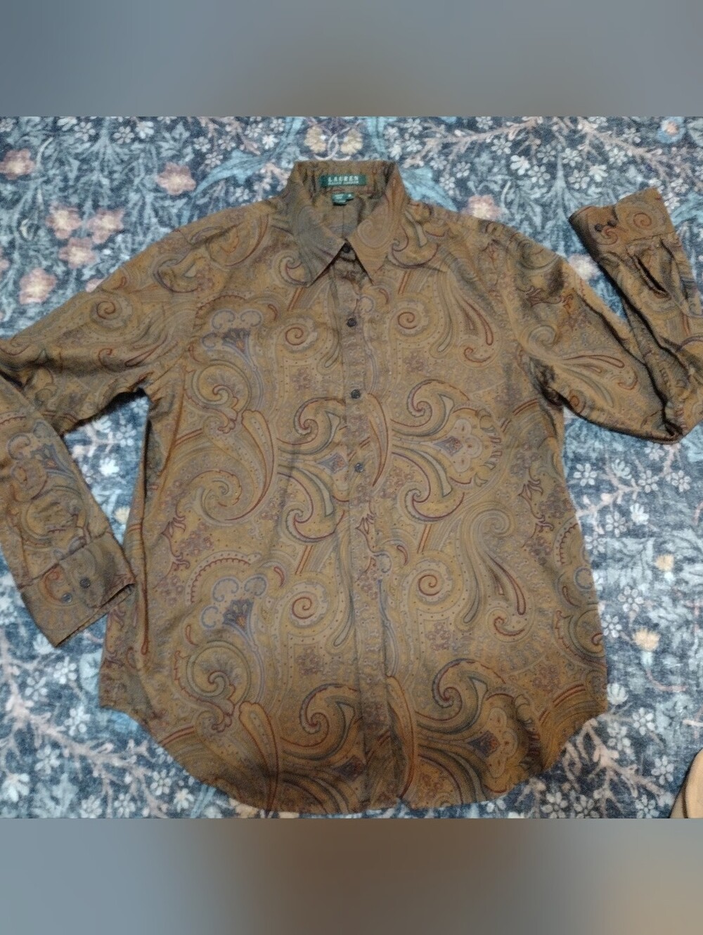Lauren Ralph Lauren Paisley Button Down Shirt